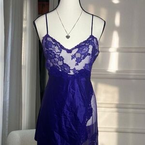 Vintage rare 90s Victoria’s Secret Elegant Purple Lace Nightgown